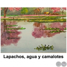 Lapachos, agua y camalotes - Obra de Emili Aparici